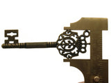 4 61mm Antique Bronze Angled Ring Crown Key Charms Metal Skeleton Keys Pendants Beads Jewelry Making Beading Supplies