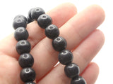 38 10mm Round Black Synthetic Turquoise Gemstone Beads Dyed Beads Jewelry Making Beading Supplies Stone Beads