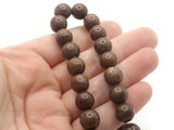 38 10mm Round Dark Brown Synthetic Turquoise Gemstone Beads Dyed Beads Jewelry Making Beading Supplies Stone Beads