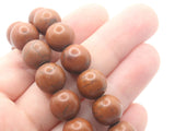 35 11mm Round Medium Brown Synthetic Turquoise Gemstone Beads Dyed Beads Jewelry Making Beading Supplies Stone Beads