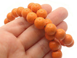 32 12mm Round Orange Synthetic Turquoise Gemstone Beads Dyed Beads Jewelry Making Beading Supplies Stone Beads