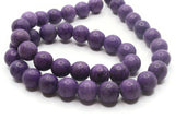 38 10mm Round Purple Synthetic Turquoise Gemstone Beads Dyed Beads Jewelry Making Beading Supplies Stone Beads
