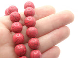35 11mm Round Pink Synthetic Turquoise Gemstone Beads Dyed Beads Jewelry Making Beading Supplies Stone Beads