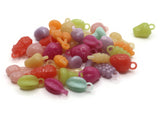 35 Fruit Charms Mixed Color Food Charms Jewelry Making Beading Supplies Multi-Color Miniature Plastic Pendants