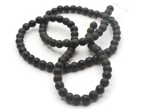 90 4mm to 5mm Round Black Synthetic Turquoise Stone Beads Gemstone Beads Dyed Beads Jewelry Making Beading Supplies