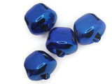 4 30mm Shiny Royal Blue Jingle Bells Christmas Sleigh Bell Charms Beads Jewelry Making Beading Supplies Craft Supplies Smileyboy