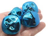 4 30mm Shiny Bright Sky Blue Jingle Bells Christmas Sleigh Bell Charms Beads Jewelry Making Beading Supplies Craft Supplies Smileyboy