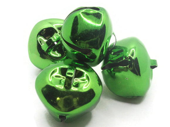 4 30mm Shiny Green Jingle Bells Christmas Sleigh Bell Charms Beads Jewelry Making Beading Supplies Craft Supplies Smileyboy