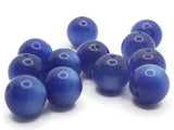 12 12mm Round Blue Beads Vintage Moonglow Lucite Beads New Old Stock Jewelry Making Beading Supplies Loose Beads Ball Beads Bubblegum Beads