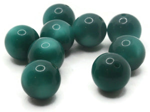 10 14mm Green Lucite Beads Round Beads Moonglow Lucite Bead Vintage Beads Ball Beads New Old Stock Beads Jewelry Making Beading Supplies
