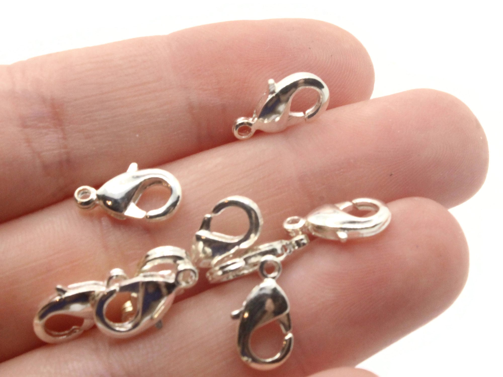 Stainless Steel Lobster Clasps appx 12mm in Size appx 15 Pieces in Total -  ALW023