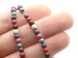 90 4mm to 5mm Round Mixed Color Synthetic Turquoise Stone Beads Gemstone Beads Dyed Beads Jewelry Making Beading Supplies