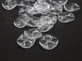 20 25mm Clear Disc Beads Vintage Wavy Beads Flat Round Bead Coin Beads Curvy Curved Beads Jewelry Making Loose Beads Plastic Beads