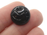 6 15.5mm Vintage Black Plastic Shank Buttons Sewing Notions Jewelry Making Beading Supplies Sewing Supplies