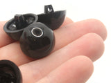 4 19mm Vintage Black Plastic Shank Buttons Sewing Notions Jewelry Making Beading Supplies Sewing Supplies