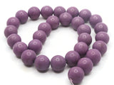 30 14mm Round Purple Synthetic Turquoise Gemstone Beads Dyed Beads Jewelry Making Beading Supplies Stone Beads