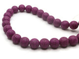 37 12mm Round Purple Synthetic Turquoise Gemstone Beads Dyed Beads Jewelry Making Beading Supplies Stone Beads