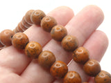 45 10mm Round Brown Synthetic Turquoise Gemstone Beads Dyed Beads Jewelry Making Beading Supplies Stone Beads