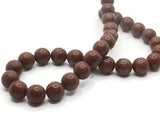 31 14mm Round Brown Synthetic Turquoise Gemstone Beads Dyed Beads Jewelry Making Beading Supplies Stone Beads