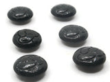 6 15.5mm Vintage Black Plastic Shank Buttons Sewing Notions Jewelry Making Beading Supplies Sewing Supplies