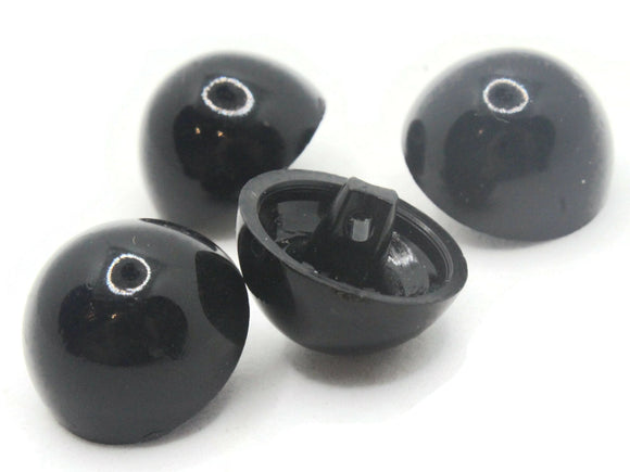 4 19mm Vintage Black Plastic Shank Buttons Sewing Notions Jewelry Making Beading Supplies Sewing Supplies