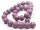 30 14mm Round Purple Synthetic Turquoise Gemstone Beads Dyed Beads Jewelry Making Beading Supplies Stone Beads
