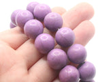30 14mm Round Purple Synthetic Turquoise Gemstone Beads Dyed Beads Jewelry Making Beading Supplies Stone Beads
