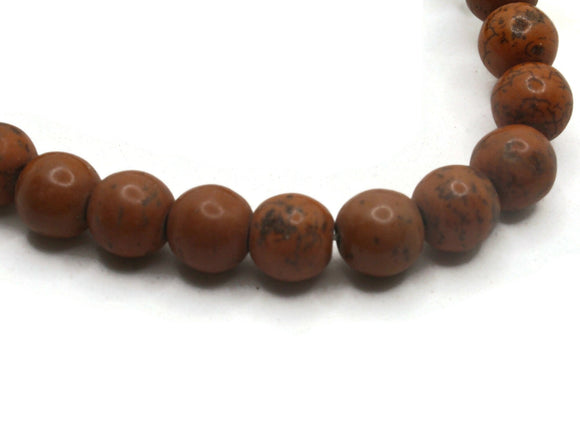 45 10mm Round Brown Synthetic Turquoise Gemstone Beads Dyed Beads Jewelry Making Beading Supplies Stone Beads