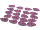 20 30mm Purple Leaf Buttons Flat Wood Two Hole Buttons Wooden Leaves Jewelry Making Sewing Notions and Supplies