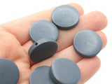 12 20mm Blue Gray Round Flat Disc Coin Beads Wooden Beads Jewelry Making Beading Supplies Loose Beads