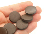 12 20mm Dark Brown Round Flat Disc Coin Beads Wooden Beads Jewelry Making Beading Supplies Loose Beads