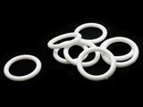 8 38mm White Ring Beads Vintage Plastic Links Jewelry Making Beading Supplies Loose Beads Large Hole Donut Beads Spacer Beads