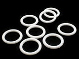 8 38mm White Ring Beads Vintage Plastic Links Jewelry Making Beading Supplies Loose Beads Large Hole Donut Beads Spacer Beads