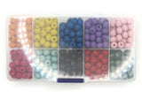 10 Colors 6mm Round Wooden Beads Mixed Color Beads Kit - Bead Box Jewelry Making Beading Supplies