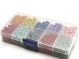 10 Colors 6mm Round Wooden Beads Mixed Color Beads Kit - Bead Box Jewelry Making Beading Supplies