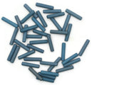 40 21mm Sky Blue Vintage Plastic Tube Beads Jewelry Making Beading Supplies Loose Beads to String