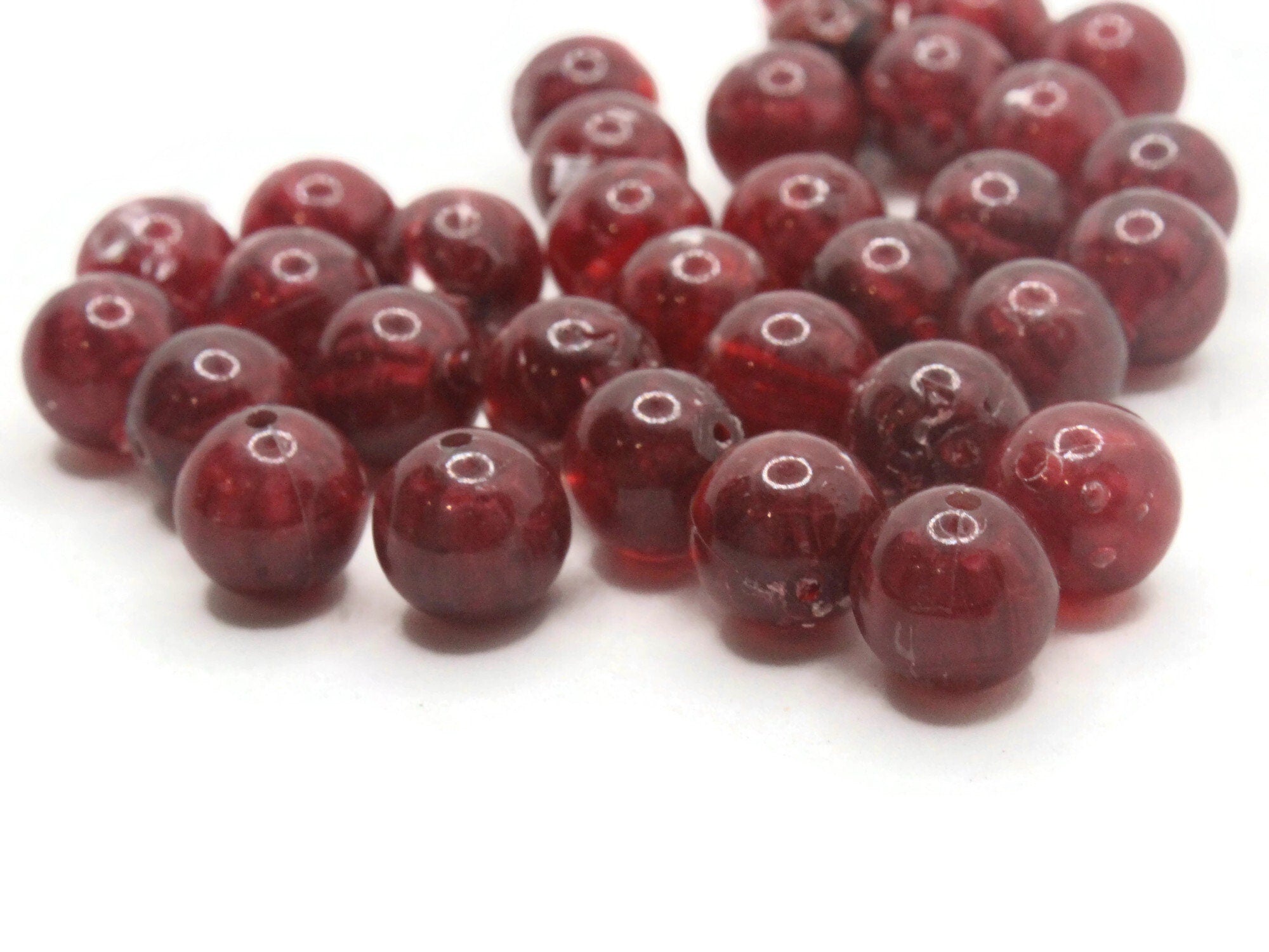 30 10mm Faceted Edge Rondelle Vintage Red Copper Plated Plastic Beads –  Smileyboy Beads