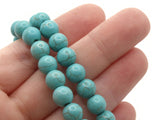 53 7mm to 8mm Round Turquoise Blue Howlite Beads Gemstone Beads Dyed Beads Jewelry Making Beading Supplies Howlite Stone Beads