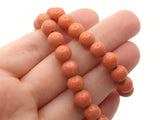 51 7mm to 8mm Round Orange Howlite Beads Gemstone Beads Dyed Beads Jewelry Making Beading Supplies Howlite Stone Beads