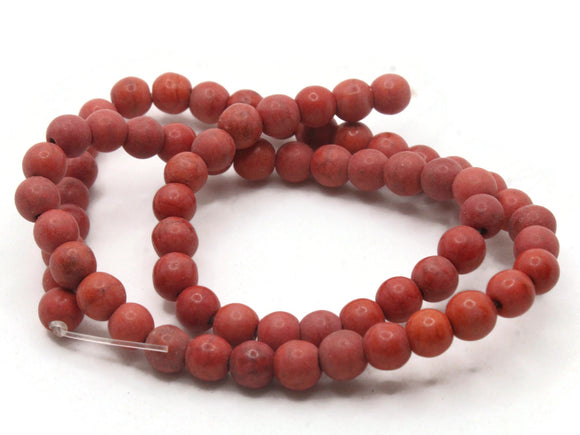 65 5mm to 6mm Round Red Howlite Beads Gemstone Beads Dyed Beads Jewelry Making Beading Supplies Howlite Stone Beads