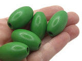 8 28mm Green Wooden Oval Beads Wood Beads Chunky Beads Macrame Beads Loose Beads Smileyboy Jewelry Making Beading Supplies