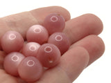 8 12mm 1/2 Inch Pink Ball Buttons Moonglow Lucite Round Buttons Vintage Lucite Button Jewelry Making Beading Supplies Sewing Supplies