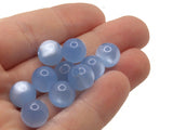 10 10mm 3/8 Inch Sky Blue Ball Buttons Moonglow Lucite Round Buttons Vintage Lucite Button Jewelry Making Beading Supplies Sewing Supplies