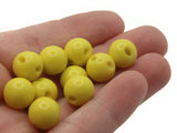 9 11mm 7/16 Inch Yellow Ball Buttons Lucite Round Buttons Vintage Lucite Buttons Jewelry Making Beading Supplies Sewing Supplies