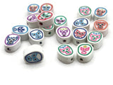 20 Clay Luchador Beads Mixed Masks Polymer Clay Beads Mixed Beads Multicolor Beads Small Loose Beads Jewelry Making Beading Supplies