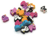 20 Clay Duck Beads Mixed Masks Polymer Clay Beads Mixed Beads Multicolor Small Loose Wildlife Animal Beads Jewelry Making Beading Supplies