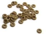 45 8mm Beige Brown Ring Beads Vintage Plastic Links Jewelry Making Beading Supplies Loose Beads Large Hole Donut Beads Spacer Beads