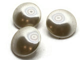 3 25mm Vintage White Plastic Pearl Shank Buttons Sewing Notions Jewelry Making Beading Supplies Sewing Supplies