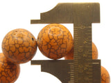 25 17mm Round Orange Synthetic Turquoise Gemstone Beads Dyed Beads Jewelry Making Beading Supplies Stone Beads