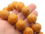 25 17mm Round Orange Synthetic Turquoise Gemstone Beads Dyed Beads Jewelry Making Beading Supplies Stone Beads